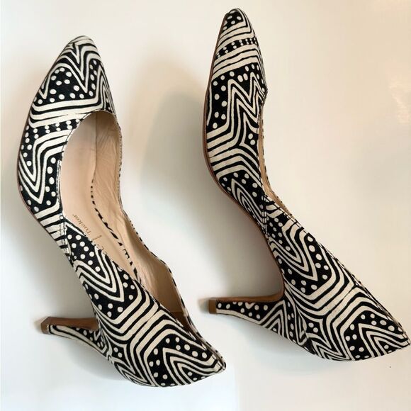 Loeffler Randall x Tucker tamsin printed pointed toe heels size 7.5 - Picture 6 of 8